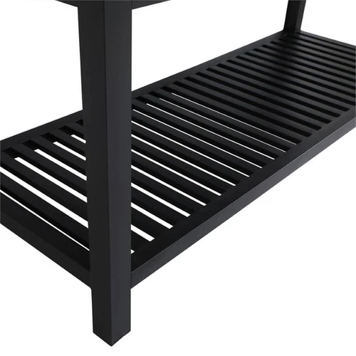 Elegant Decor Raya 60" Double Resin Top Metal Bathroom Vanity in Black - Picture 11 of 14