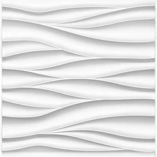 STICKGOO Wave Wall Panels for Interior Wall Decor, White 3D Wall Panels Accent W