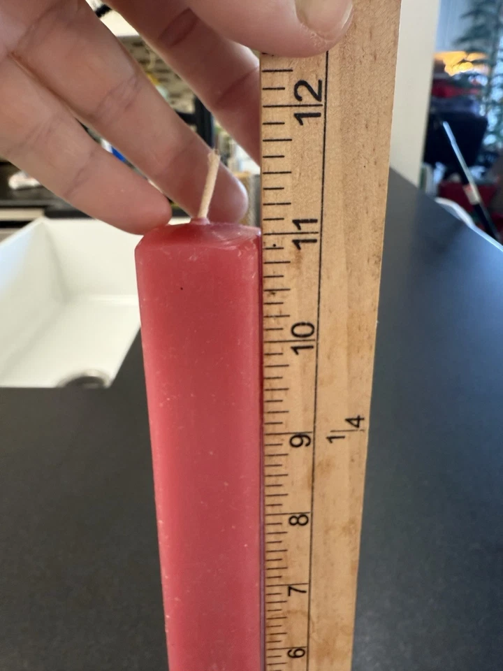 Vintage Square Pink & Plum Taper Candles Lot of 11 – Mid Century Home Decor - Image 2 of 4