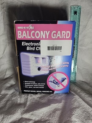 Bird-X Balcony Gard Electronic Repeller Ultrasonic w/ AC Power Supply - NEW