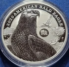 A 2020-P TUVALU American Bald Eagle Flag 1 Oz 9999 Silver 1 Dollars Elizabeth II