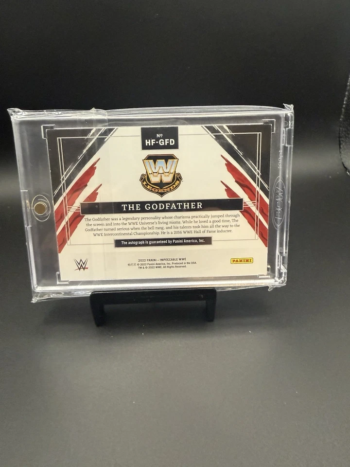The Godfather - 2022 Panini Impeccable WWE - Hall Of Fame On-Card SP Auto #8/17 - Image 2 of 3