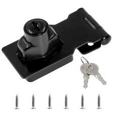 New 3 inch Locking Hasp and Staple With Keys Padlock Garage Lock Cupboard Shed