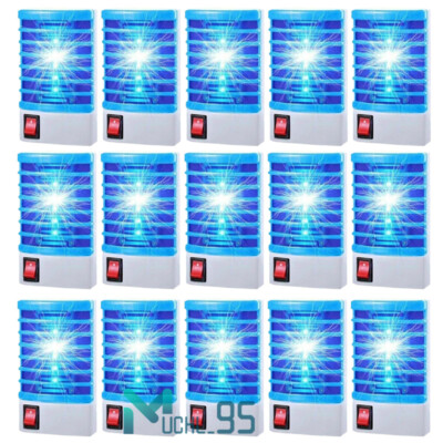 1~15PCS Flying Insect Trap Plug-in Mosquito Killer Night Light UV for Home Offic