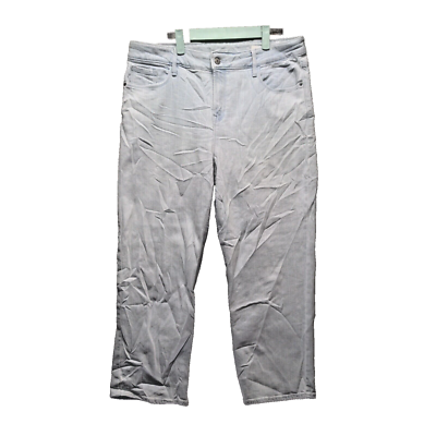 OLD NAVY Women Jeans W38 L27 High Rise Slim Wide Leg Pinstripe