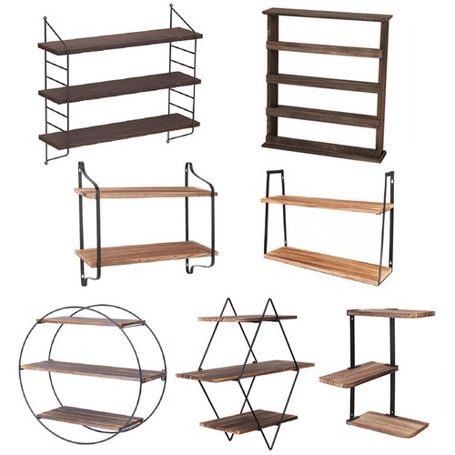 Heavy Duty Industrial Wall Floating Shelves Metal Bracket Storage Bookshelf Rack - Picture 2 of 31
