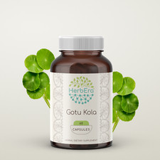 HerbEra Gotu Kola 60/120 Capsules, 500 mg, Gotu Kola Centella Asiatica 