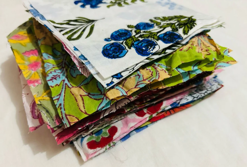 Boho Fat Quarter Bundle 100% Cotton Quilting Fabric Scraps Bundle Pre cut Floral - Picture 8 of 13