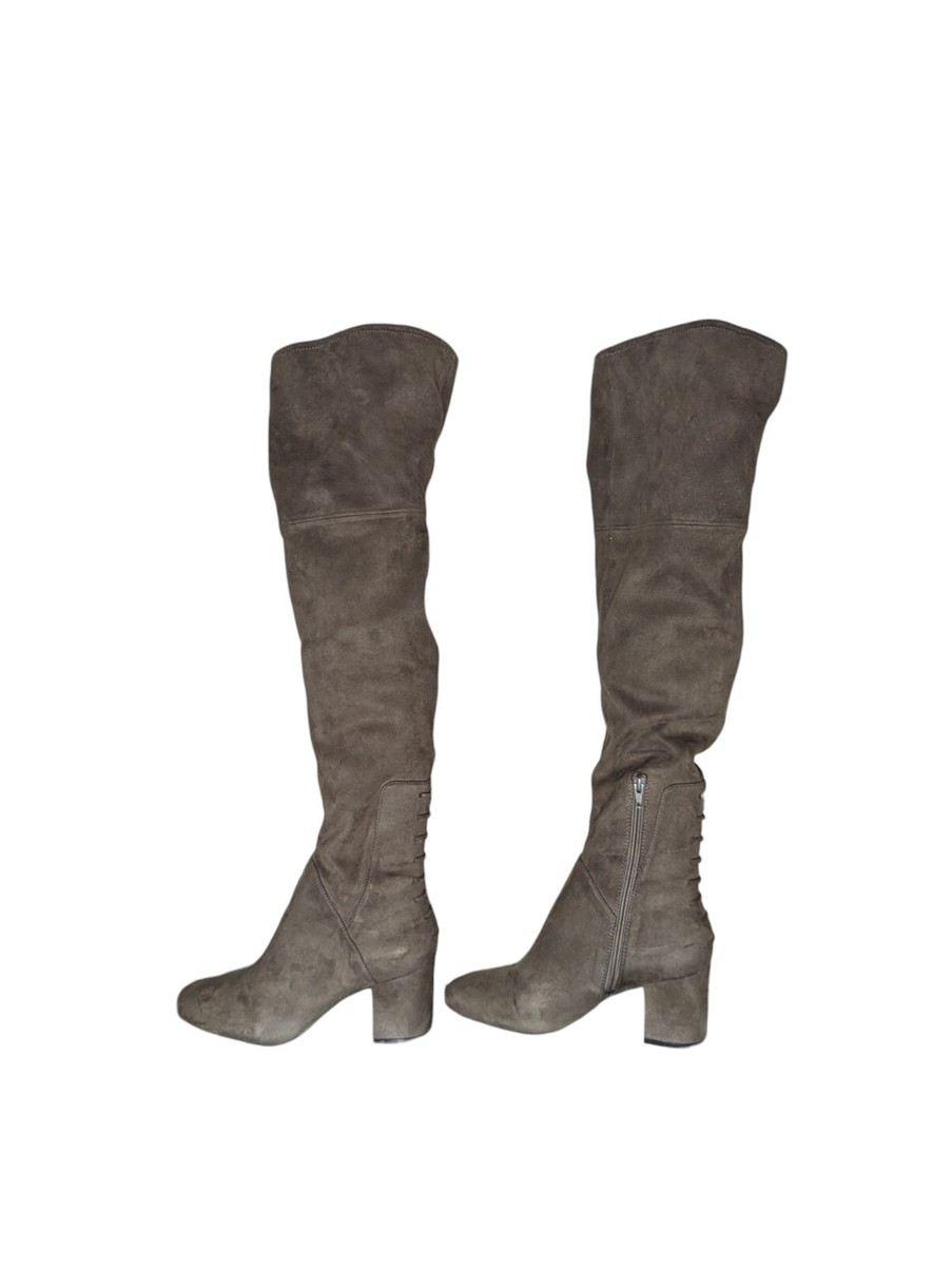 ALDO Womens Adessi Suede Over the Knee High Boots Block 3” Heel