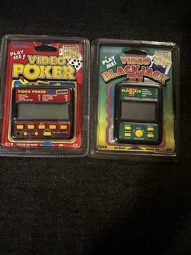 Vintage Radica Pocket Poker Royal Flush 3000 und Pocket Black Jack 21 Spiele