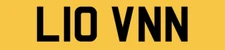 LOVING LOVE PRIVATE NUMBER PLATE PERSONAL REGISTRATION L10 VNN UK CAR REG PLATE