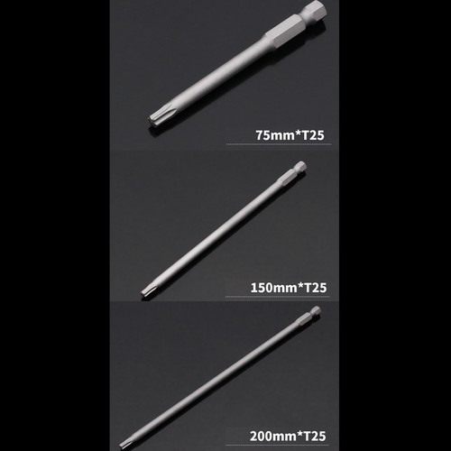 Torx Magnet Schraubendreher Bohrer T8-T40 75-200 mm lange Reichweite 1/4" Sechskantschaft - Bild 17 von 20