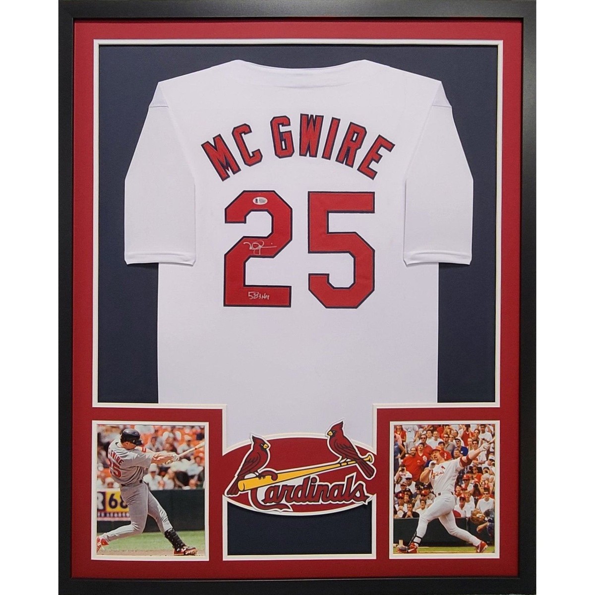 Mark McGwire Framed Signed Jersey Beckett Autographed Louis