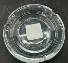 New 4 INCH  ROUND CLEAR GLASS ASHTRAY