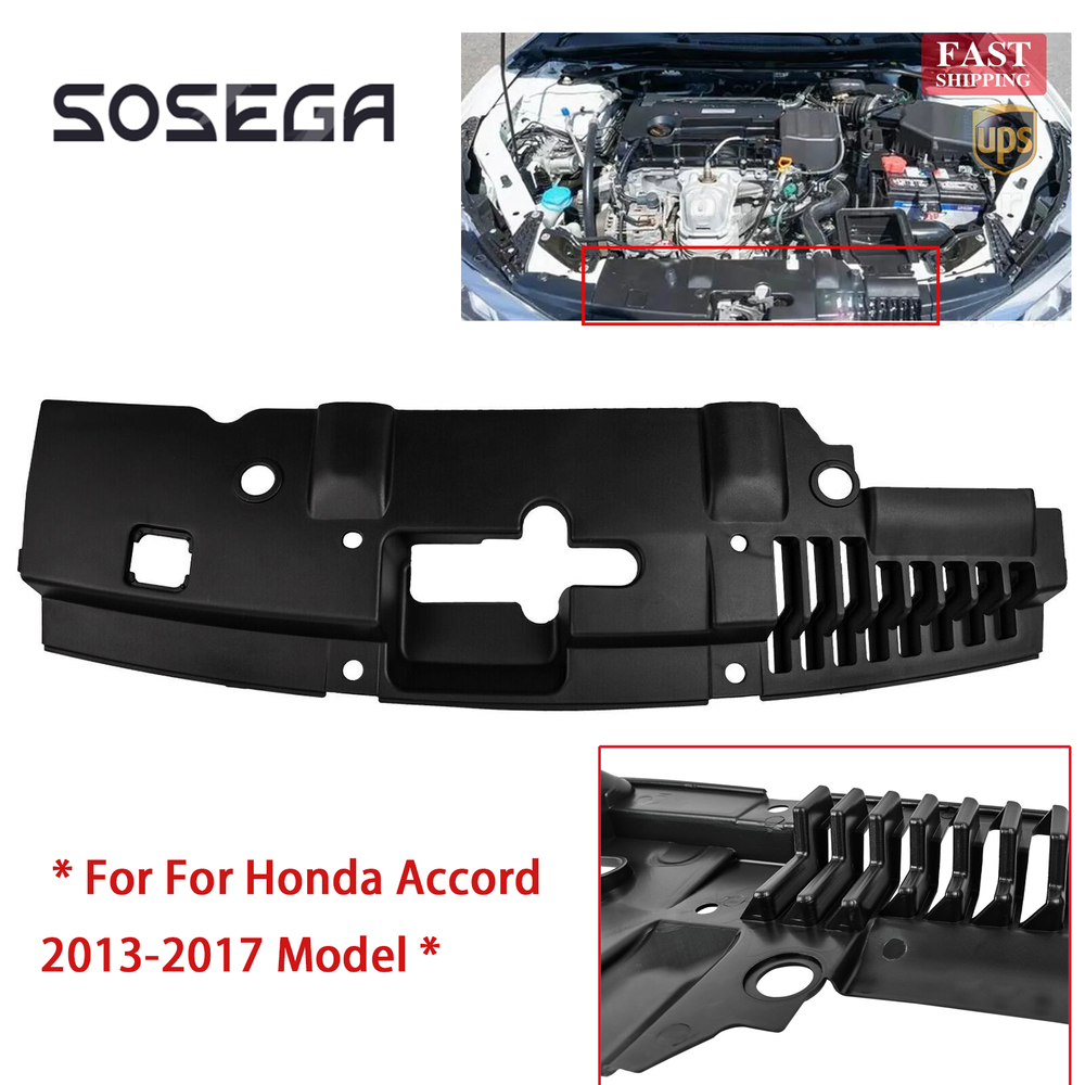 For Honda Accord 13-17 ABS Front Radiator Grille Support Sight Cover Matte Black