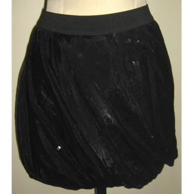 Mini Jupe Boule DIESEL en S 36 / 38 Noir Pailletté sous Voile Transparent BE - Photo 1/3