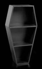 Étagère Murale - Noire Cercueil - Gothique Décoration Armoire Relief Intérieure