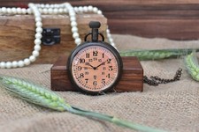 Handmade Brass Antique Pocket Watch Maritime Working Victoria Watch With Box Dec