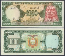 ECUADOR 🇪🇨 P125b* 1000 SUCRES* ND 1988* UNC GEM* USA SELLER