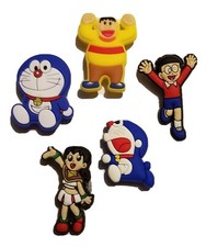 Doraemon Shoe Charms 5 pc Set For Shoes, Bracelets, Crafts  More