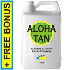 ALOHA TAN - LIGHT - 4 oz - Spray Tanning Solution / Sunless Self Tanner Mist