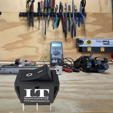 IndusTec DPDT 20A 12V 6 - PIN Maintained Rocker Switch 2 Position Quick Plug 24V