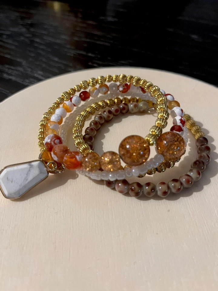 Spring Colors Memory Wire Wrap Bracelet for Women - Cuff Bracelet - Image 2 of 4