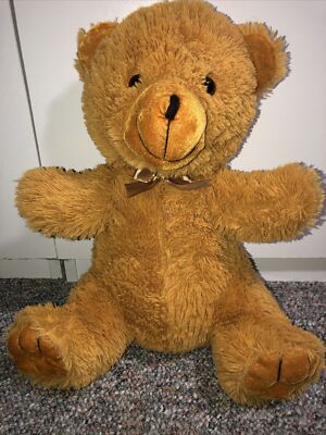 greenbrier international inc Tan/Orange Teddy Bear with Bow | eBay