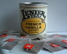 Lenier's French Vanilla Biodegradable  Tea Bags 18 Count Reusable Tins