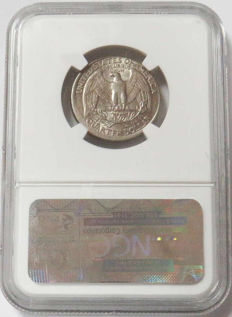 1996 ERROR WASHINGTON QUARTER 5 % STRUCK OFF CENTER COIN NGC