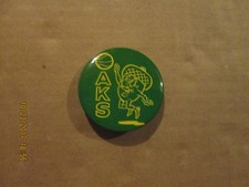 ABA Oakland Oaks Vintage Defunct Circa 1967-68 Logo Basketball Pinback Button