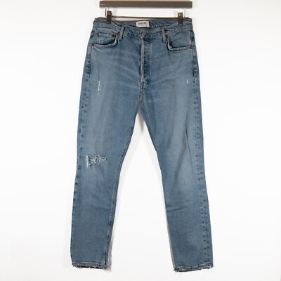 Agolde Women's Nico High Rise Organic Cotton Stretch Skinny Jeans Headlines 28