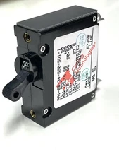 CARLING 50 AMP HYD/MAG~SINGLE POLE TOGGLE MARINE BOAT CIRCUIT BREAKER~Black