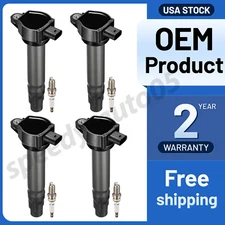 4 Ignition Coils Pack UF557 and Spark Plug For 2007-2011 Dodge Caliber L4 2.4L