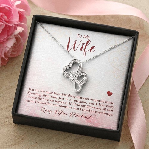 Custom To My Wife Necklace, Christmas Gifts For Women, Anniversary Gift For Wife - Picture 2 of 10
