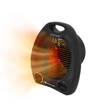 Comfort Zone Fan-Forced Electric Portable Desktop Heater, Black