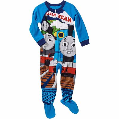 Thomas Friends Toddlers One Piece Footed Fleece Sleeper Pajamas 18M NWT 