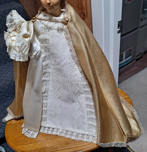 Vtg Handmade Vestments Gowns And Cape Only For A 22"-24" Infant Of Prague Statue