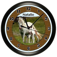 Horse Wall Clock Colt Personalized Girls Bedroom Decor Gift Cute Pony Add Name Horse Wall Clock Colt Personalized Girls Bedroom Decor Gift Cute Pony Add Name