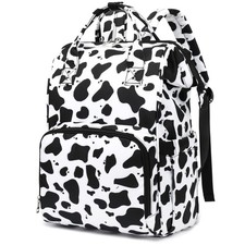 Cow Print Women Laptop Backpack, College School Backpack Bookbag 15.6 Inch Co...