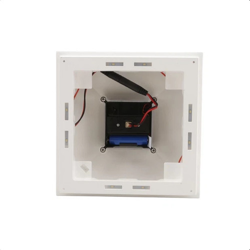 Neu im Karton! 5" Quadrat Neptun nach unten Solar LED beleuchtete Vinyl Pfostenkappe 1642 W weiß - Bild 3 von 4