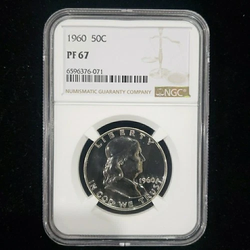 1960 Franklin Half Dollar Proof NGC PF67 – Certified Proof 50C