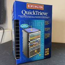 Kensington QuickTrieve Stackable Modular CD Storage Tower 16 Disk - BLACK - NIB