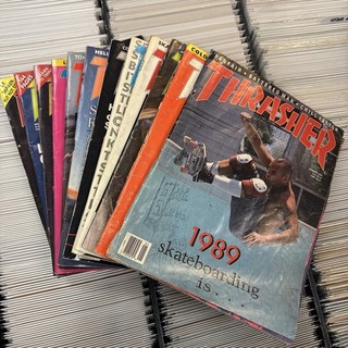 Thrasher Magazine LOT of 12 Vintage Skateboarding Mags 1989 1990 VG