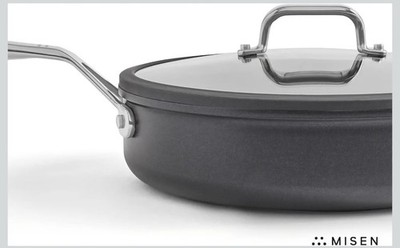 Misen 3 QT Nonstick Sauté Pan with Lid - Deep Frying Pan - Large Nonstick Frying