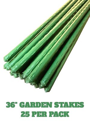 Heavy-Duty 3ft Garden Stakes   25 Pack Premium Plant Support