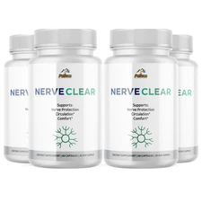 Nerve  Clear- Brain Support- 4 Bottles- 240 Capsules