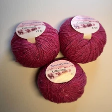 KATHMANDU QUEENSLAND COLLECTION YARN - 3 Balls 429 Wool/Silk/Cashmere 147yds ea