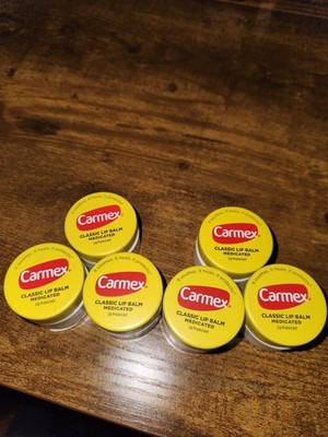 Lot Of 6 Carmex Original Classic Lip Balm Jar, 0.25 oz Each Free Shipping