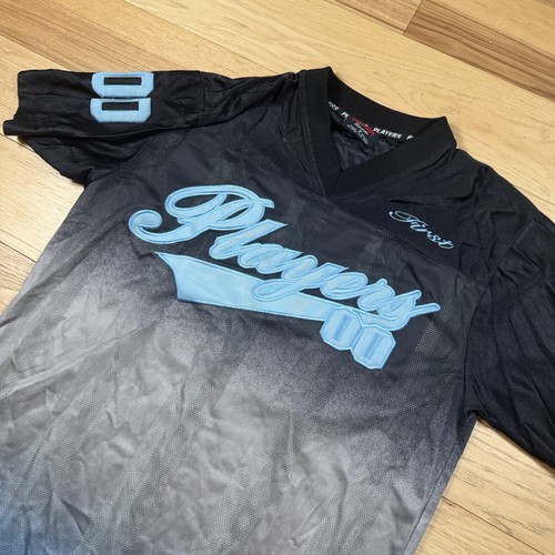 VINTAGE Golden Bay Sports Players Jersey Mens Medium Black Blue #00 Football - Image 1